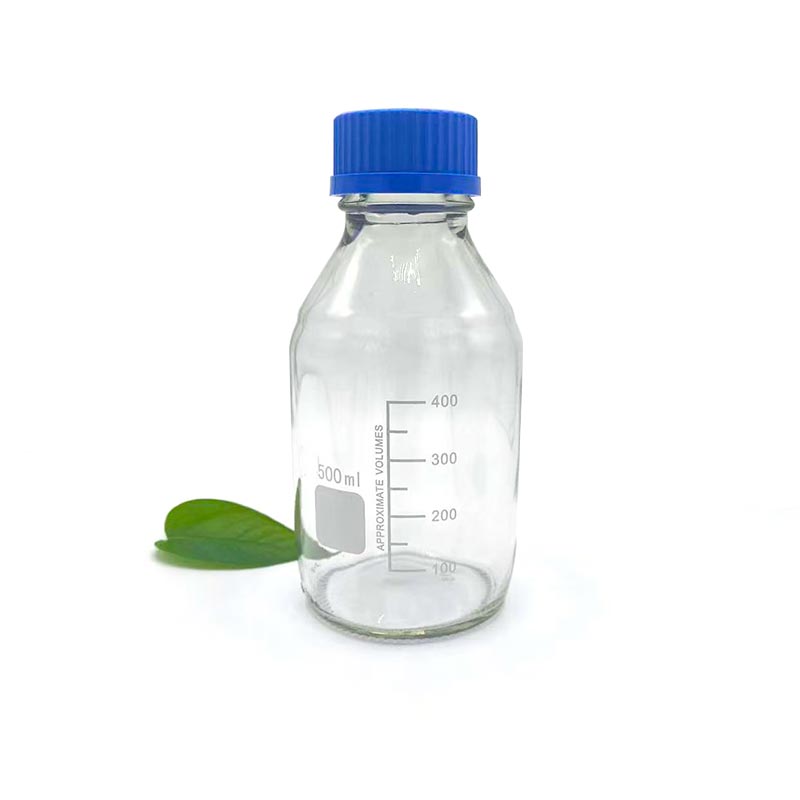 500ml průhledná skleněná reakční láhev